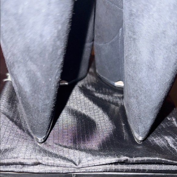 L.A.M.B. Black Suede Wedges - Picture 8 of 12